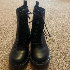Black Combat boots.